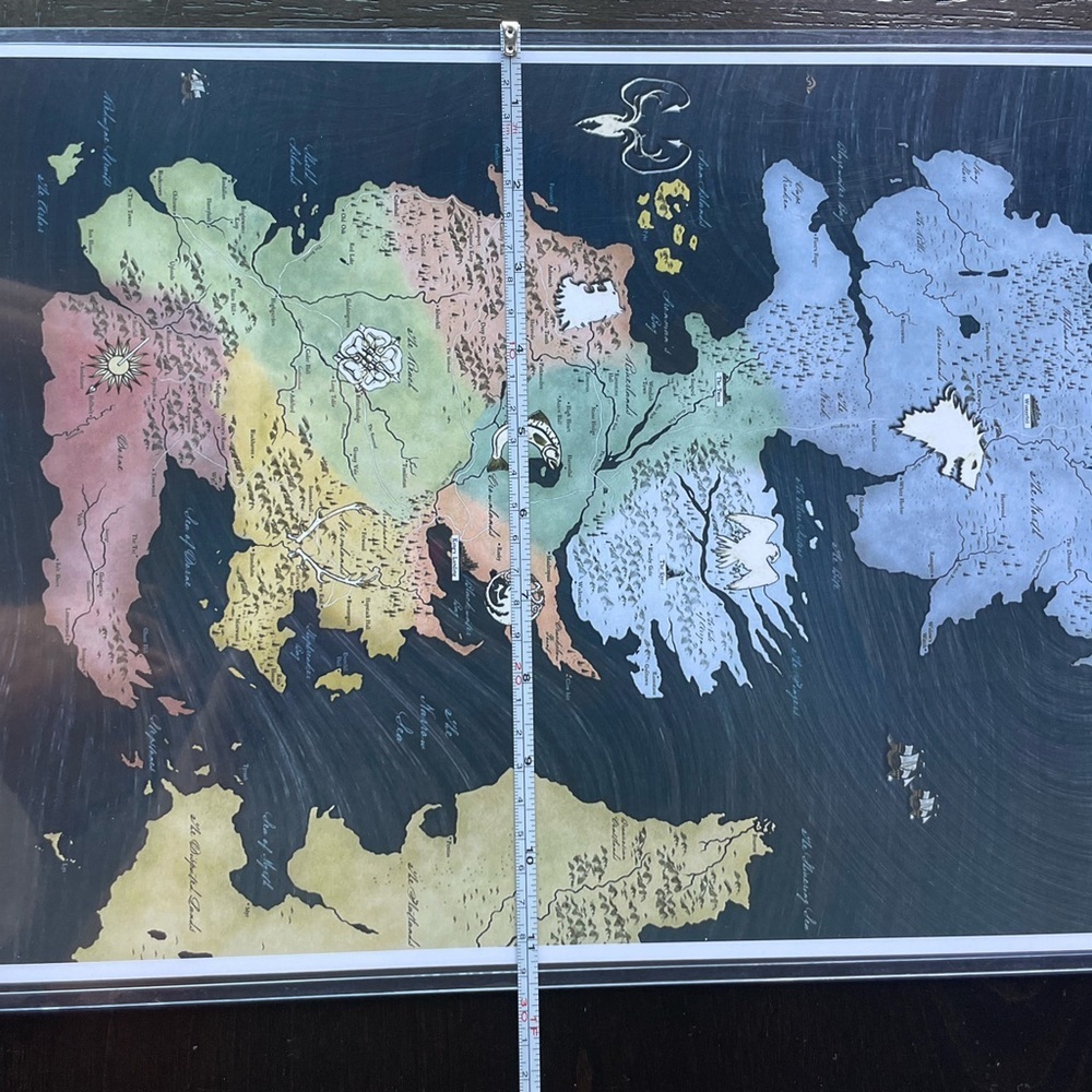 Laminated Game Of Thrones Posters (2) - Map Of Westeros and Family Vigils - Picture 8 of 9